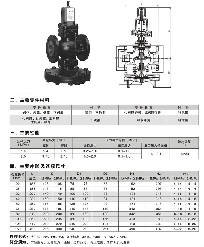 隔膜式蒸汽減壓閥結(jié)構(gòu)圖解